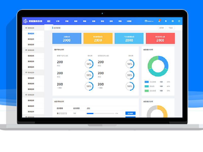 12套Axure中后台管理信息系统通用原型方案